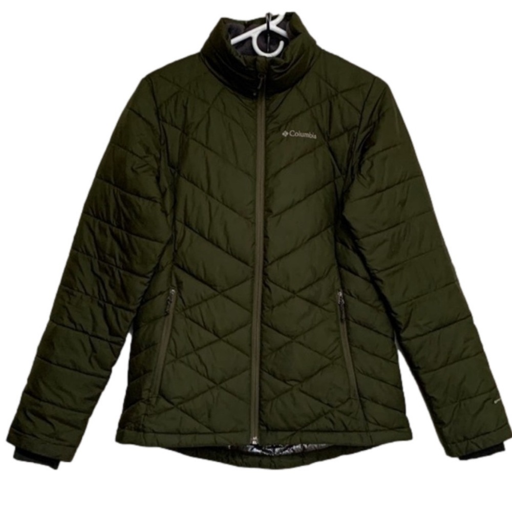 Columbia Omni-Heat Puffer Jacket, Size S, Dark Fern Green.